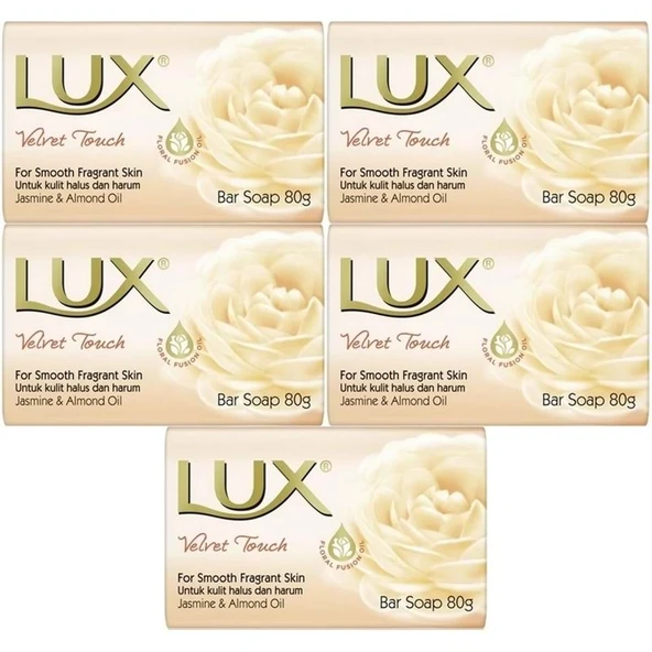 Lux Sabun 80GR Velvet Touch (Kadife Dokunuş) (5 Li Set) - 1