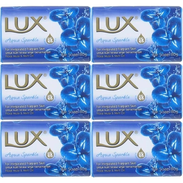 Lux Sabun 80GR Aqua Sparkle (Su Gibi Işıltı) (6 Lı Set) - 1