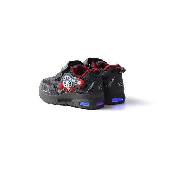 Unisex Bebe Füme Kırmızı Figürlü Işıklı Cırtlı Sneaker Günlük Spor Ayakkabı - 2