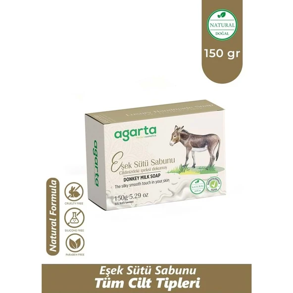 Agarta El Yapımı Doğal Sabun 150GR Eşek Sütü (4 Lü Set) - Resim 3