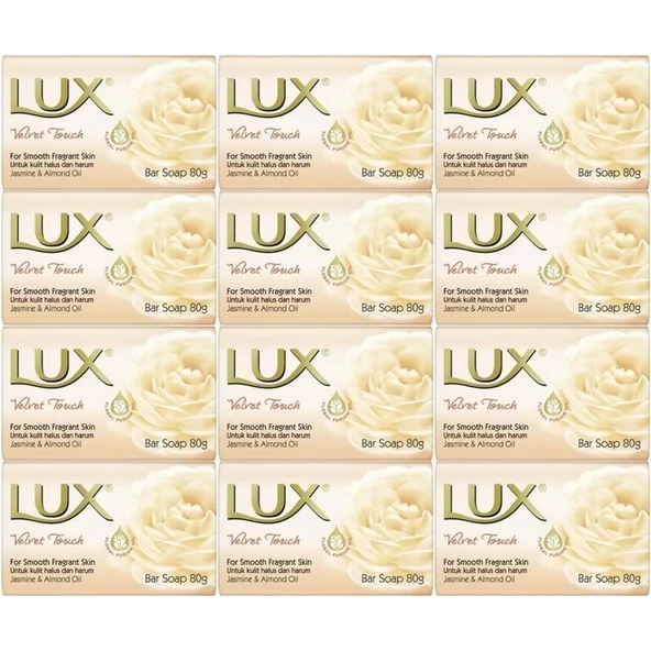Lux Sabun 80GR Velvet Touch (Kadife Dokunuş) (12 Li Set) - 1