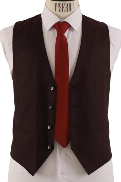 Yelekli Takım Elbise Slim Fit - Resim 6