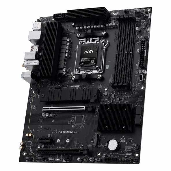 MSI Pro B850-S WiFi6E DDR5 (8200MHz)OC M.2 HDMI/DP/USB-C PCIe 4.0 AM5 ATX Anakart - Resim 3