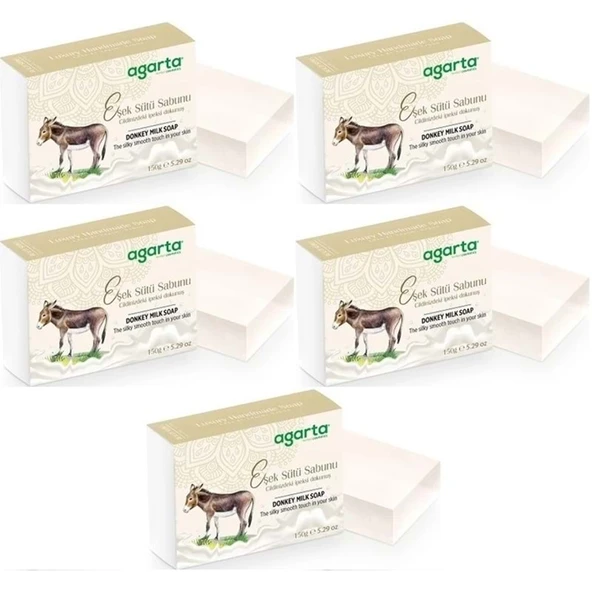 Agarta El Yapımı Doğal Sabun 150GR Eşek Sütü (5 Li Set) - 1