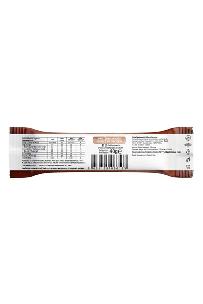 Meyve Bar - Karışık Kuruyemişli ve Kakaolu 40g x 12 Adet - Resim 3