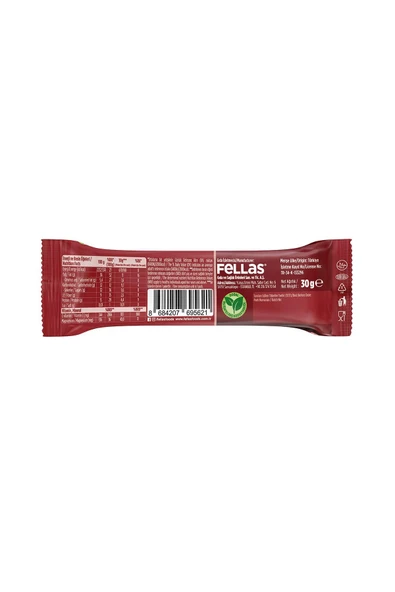 Fellas Kırmızı Meyveli Kuruyemiş Bar 30g x12 Adet - 3