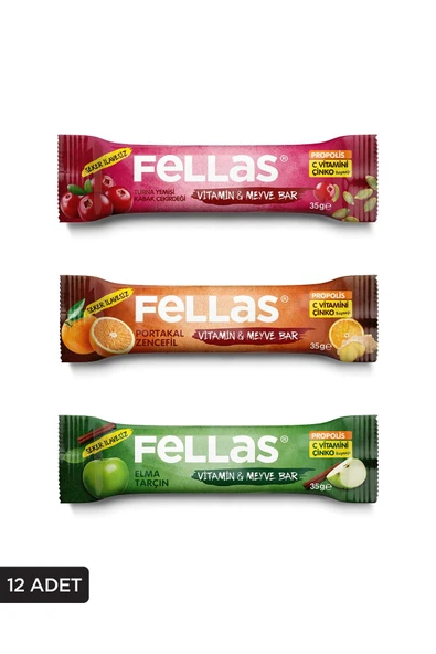 Vitamin & Meyve Bar Karma Kutu 12 Adet (3 çeşit) - 1