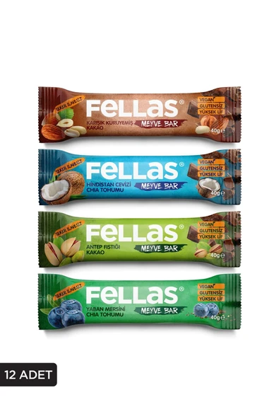 Meyve Bar Karma Kutu 40g x 12 Adet (4 Çeşit) - 1