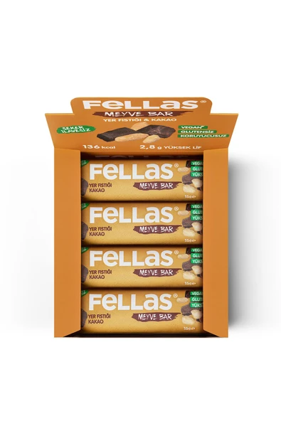 Meyve Bar - Yer Fıstığı ve Kakaolu 35g x 12 Adet - Resim 5