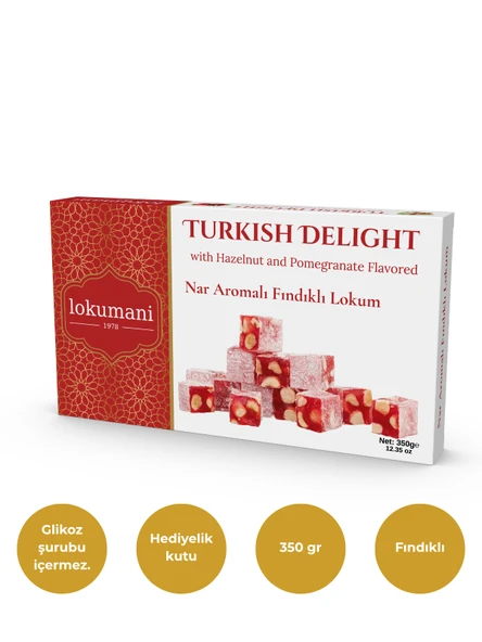 Nar Aromalı Fındıklı Lokum 350 Gr ürün görseli