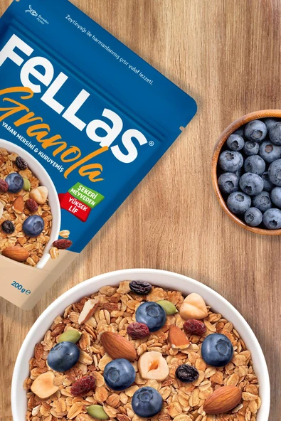 Fellas Granola - Yaban Mersini & Kuruyemiş 200g - 3'lü Paket - 2
