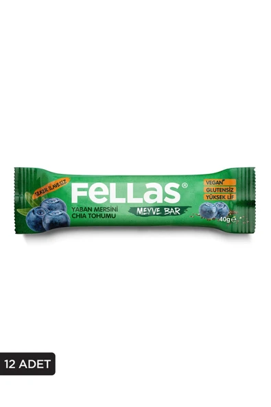 Meyve Bar - Chialı ve Yaban Mersinli 40g x 12 Adet - 1
