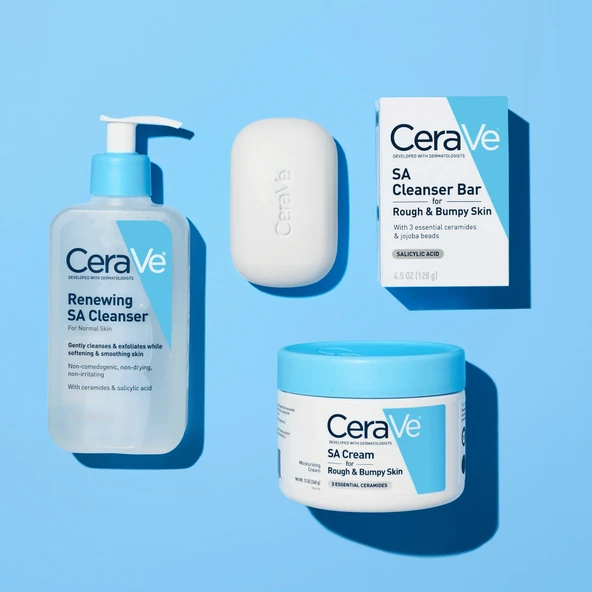 CeraVe SA Pürüzlü ve İnişli Çıkışlı Ciltler için Salisilik Asit İçeren Kalıp Sabun 128 GR - 3