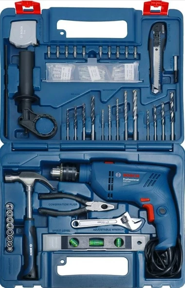 Bosch GSB 600 Darbeli Matkap + 100 Parça Aksesuar Seti - 06011A0321 ürün görseli 1