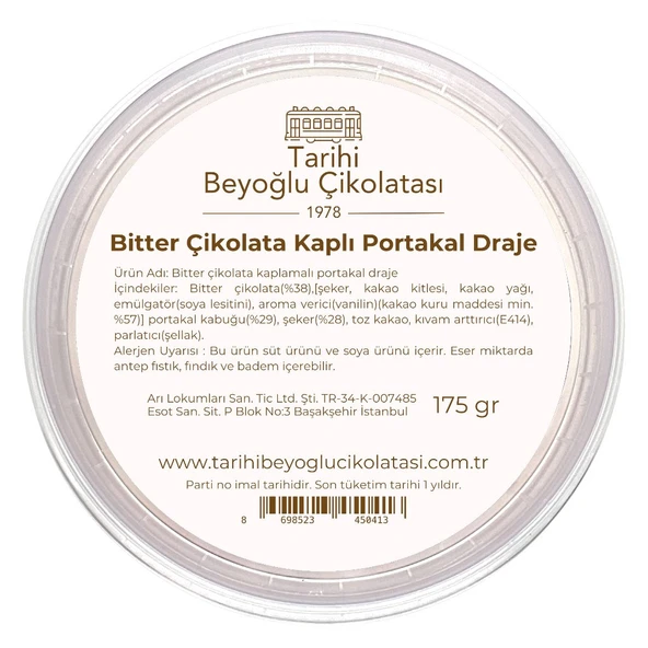 Bitter Çikolata Kaplı Portakal Draje 175 Gr - 2
