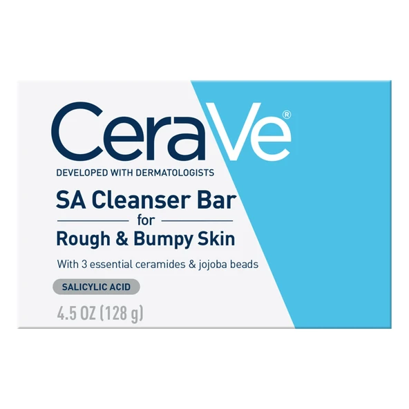 CeraVe SA Pürüzlü ve İnişli Çıkışlı Ciltler için Salisilik Asit İçeren Kalıp Sabun 128 GR - 1