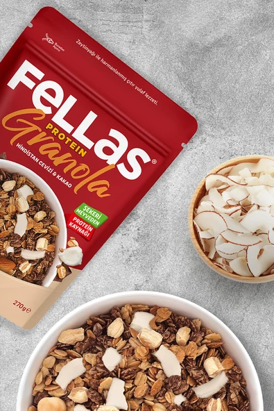 Fellas Protein Granola - Hindistan Cevizi & Kakao 270g - 2
