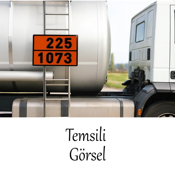 Metal 40x30 cm Levha (1 Çift) 225-1073 Likit Oksijen Soğutulmuş Sıvı Taşımacılık Tehlikeli Madde - Resim 4