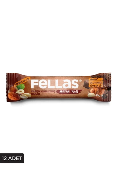 Meyve Bar - Karışık Kuruyemişli ve Kakaolu 40g x 12 Adet ürün görseli