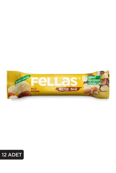 Meyve Bar - Muzlu ve Bademli 35g x 12 Adet ürün görseli