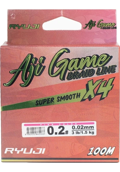 Ryuji Aji Game 4b Pink 100m İp Misina 0,02mm 0.02 Mm - Resim 3