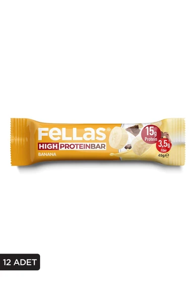 Yüksek Protein Bar - Muzlu 45g  x 12 Adet ürün görseli 1