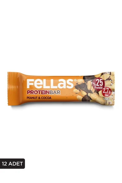 Protein Bar - Yer Fıstıklı ve Kakaolu 32g x 12 Adet - 1