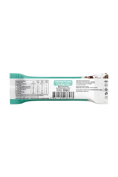 Protein Bar - Fındıklı ve Kakaolu 32g x 12 Adet - Resim 3
