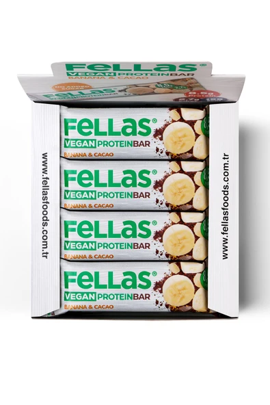 Vegan Protein Bar - Muzlu ve Kakaolu 40g x 12 Adet - Resim 2