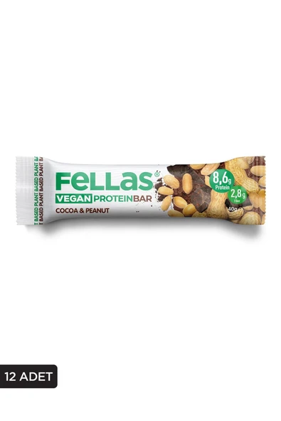 Vegan Protein Bar -  Yer Fıstığı ve Kakaolu 40g x 12 Adet ürün görseli 1