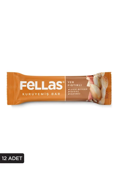 Fellas Yer Fıstıklı Kuruyemiş Bar 30g x12 Adet ürün görseli
