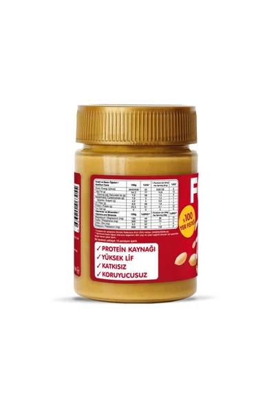 %100 Fıstık Ezmesi 300g | Şekersiz & Doğal | Fellas Foods - Resim 2