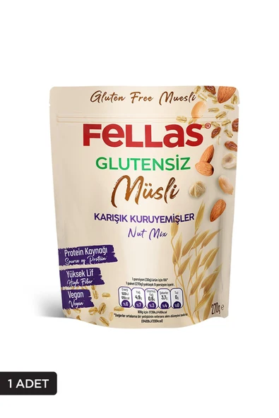 Glutensiz Müsli - Karışık Kuruyemişli 270g - 1