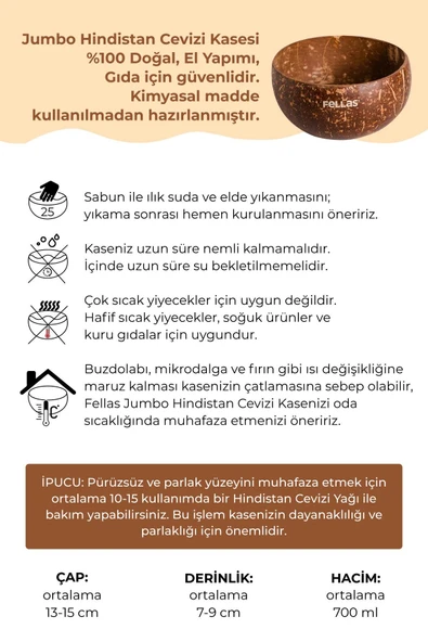 Jumbo Hindistan Cevizi  Kase - 3