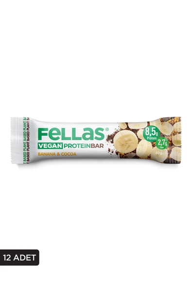 Vegan Protein Bar - Muzlu ve Kakaolu 40g x 12 Adet ürün görseli 1