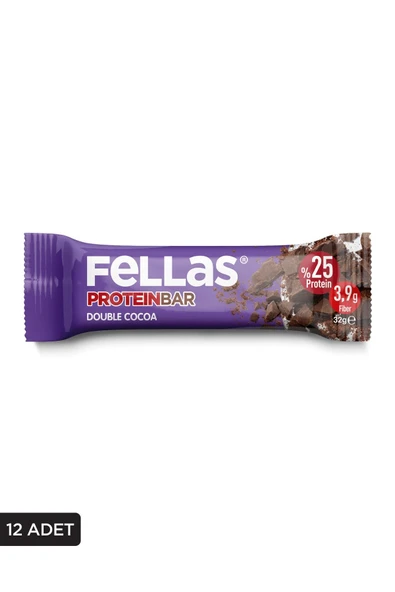 Fellas Protein Bar - Duble Kakaolu 32g x 12 Adet - 1