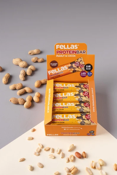 Protein Bar - Yer Fıstıklı ve Kakaolu 32g x 12 Adet - 2