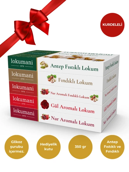 5'li Kurdeleli Hediyelik Lokum Seti - 1