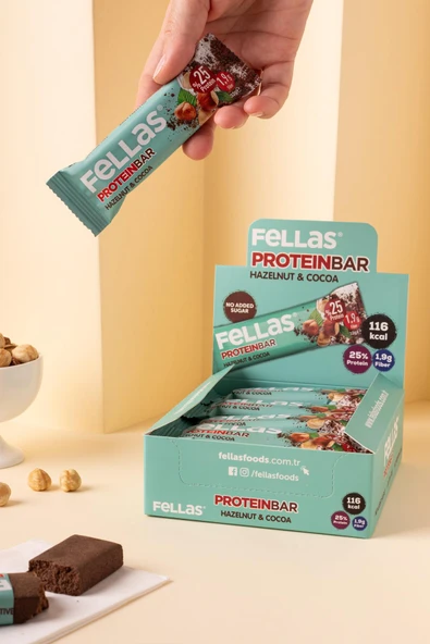 Protein Bar - Fındıklı ve Kakaolu 32g x 12 Adet - Resim 2
