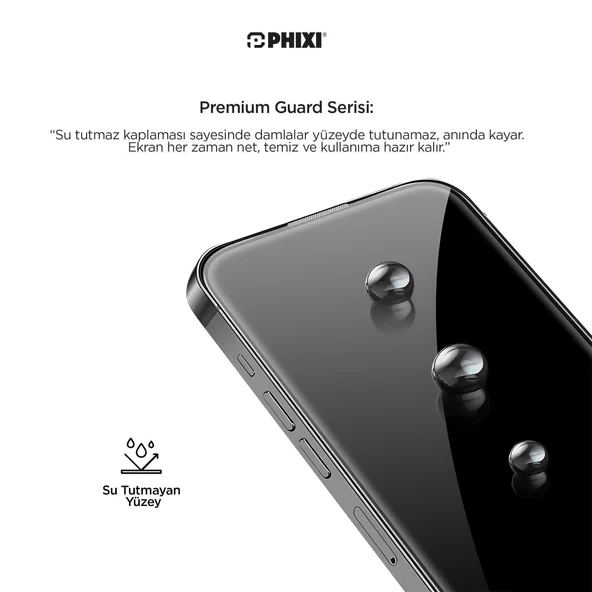 Phixi Premium Guard Parlak Cam Ekran Koruyucu – iPhone 13 Pro Max Uyumlu | Antistatik, Su Tutmaz, Tam Kaplama - 5