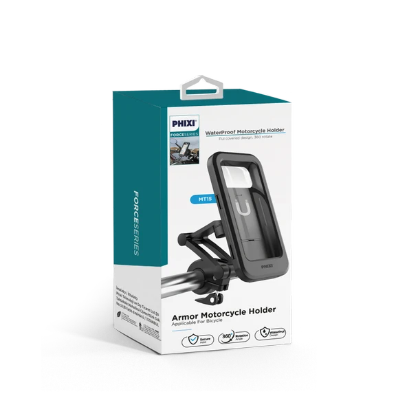 Phixi Force MT15 Su Geçirmez, Açısı Ayarlanabilir, Motosiklet, Scooter, Atv ve Bisiklet Telefon - 2