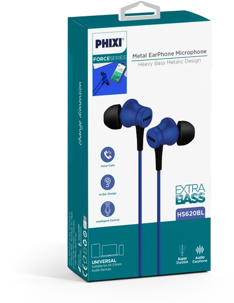 Phixi Force HS620 Metal Başlıklı Ekstra Bass Mikrofonlu Kulaklık - 8