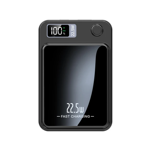 Phixi Force PW10 10000mAh 22.5W MagSafe Powerbank  - Kablosuz Mini Şarj Cihazı - 1 USB 1 PD Port - Dijital Ekran - Taşınabilir Şarj Cihazı - Resim 6