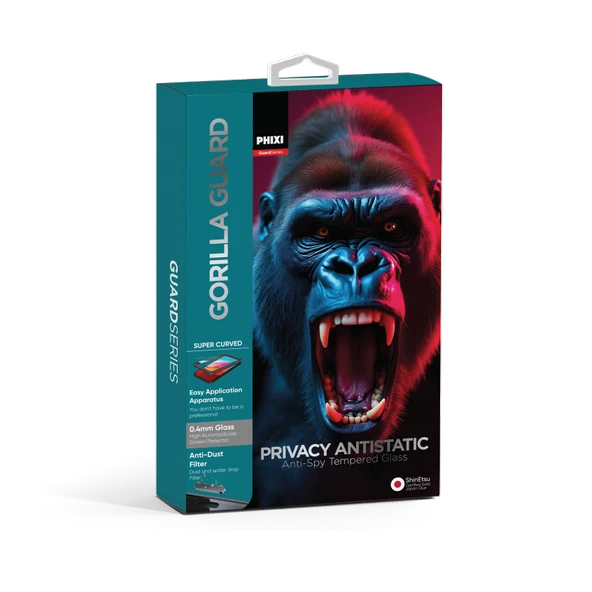 Phixi Hayalet Gorilla Guard iPhone 12 Pro Kırılmaz Cam – HD Temperli, Tekrar Yapışabilir, Suyla Temizlenebilir, Anti-Statik, Süper Kavisli Ekran Koruyucu - 6