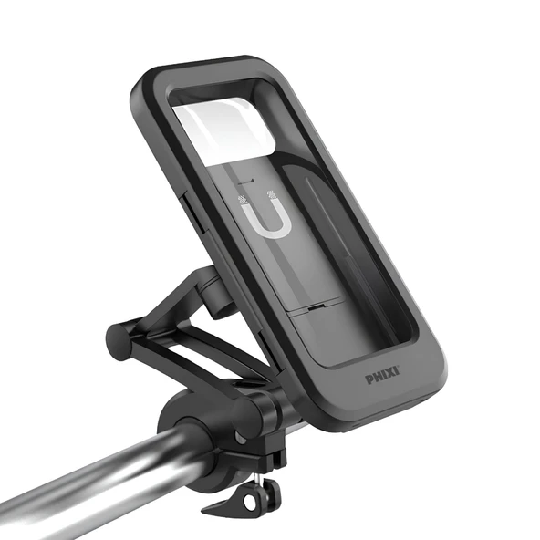 Phixi Force MT15 Su Geçirmez, Açısı Ayarlanabilir, Motosiklet, Scooter, Atv ve Bisiklet Telefon