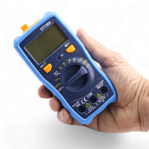 600V Dijital Multimetre Elektrik Ölçü Cihazı Aleti Ampermetre Direnç Akım Voltaj Ölçer - Resim 2