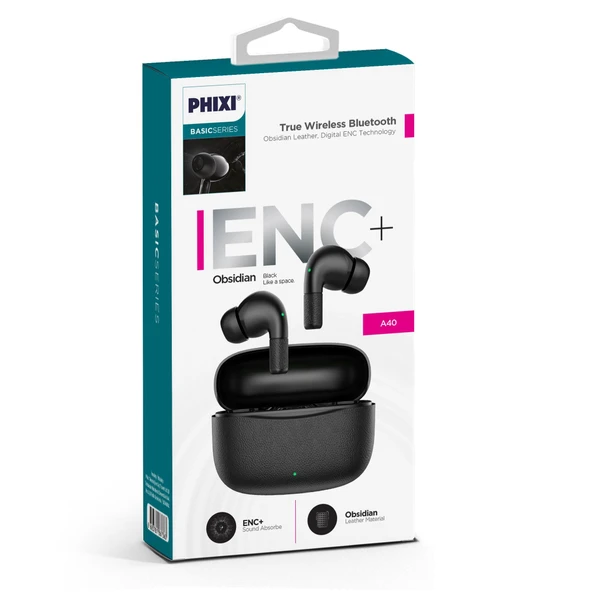 Phixi Basic A40 ENC USB-C Hızlı Şarj Destekli Bluetooth Kulaklık - 6