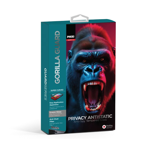 Phixi Hayalet Gorilla Guard iPhone 11 Pro Max Kırılmaz Cam – HD Temperli, Tekrar Yapışabilir, Suyla Temizlenebilir, Anti-Statik, Süper Kavisli Ekran Koruyucu - 6