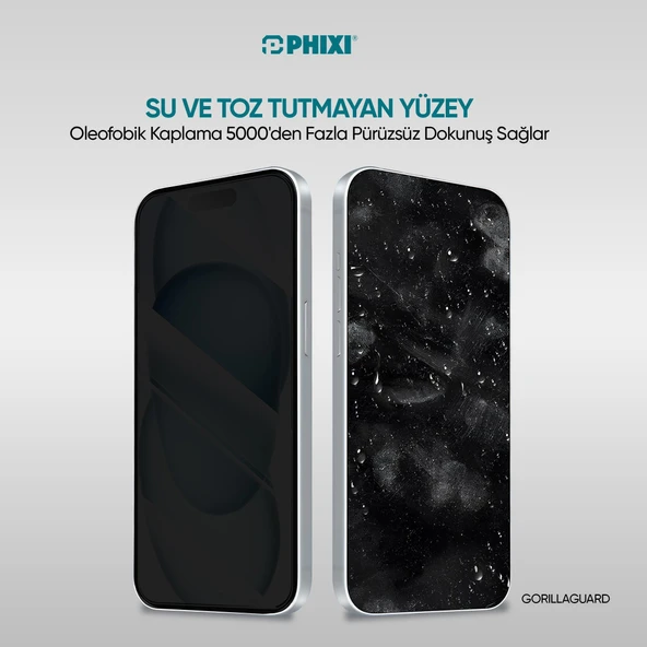Phixi Hayalet Gorilla Guard iPhone 12 Pro Kırılmaz Cam – HD Temperli, Tekrar Yapışabilir, Suyla Temizlenebilir, Anti-Statik, Süper Kavisli Ekran Koruyucu - 4
