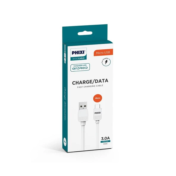 Phixi CB410M Basic 100 Cm Micro USB Şarj ve Data Kablosu - 2